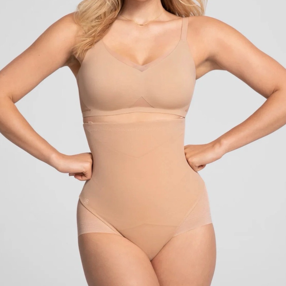 NEW Honeylove SuperPower Sculpting Brief Shapewear Beige Sand Sz 3X $84